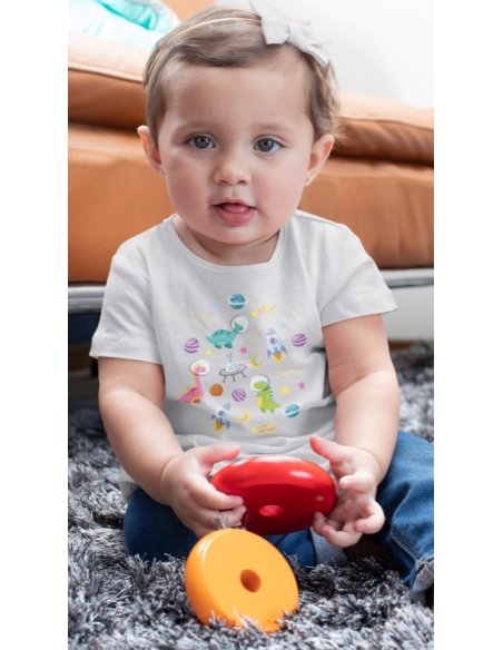 Camiseta Dino Space Gris