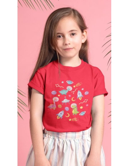 Camiseta Dino Space Roja