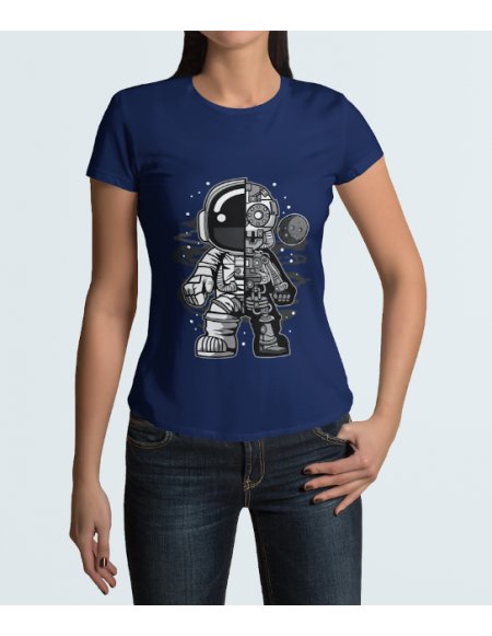 Camiseta Azul Astrobot Dama CR