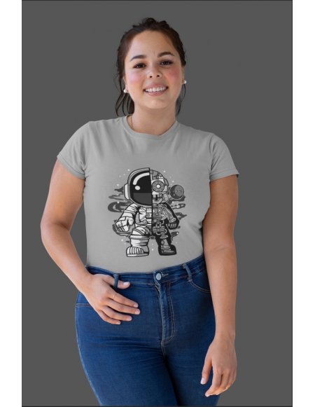 Camiseta Gris Astrobot Dama CR