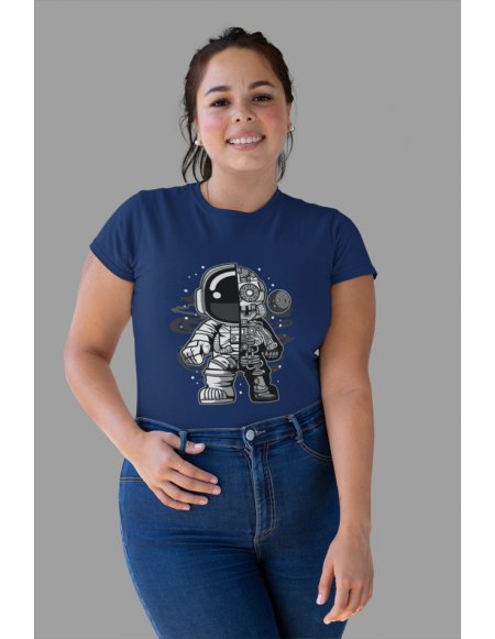 Camiseta Azul Astrobot Dama CR