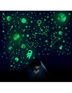 Stickers Luminosos Planetas Estrellas y Puntos
