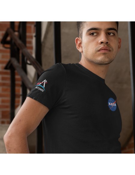 Camiseta Negra NASA - Artemis Unisex
