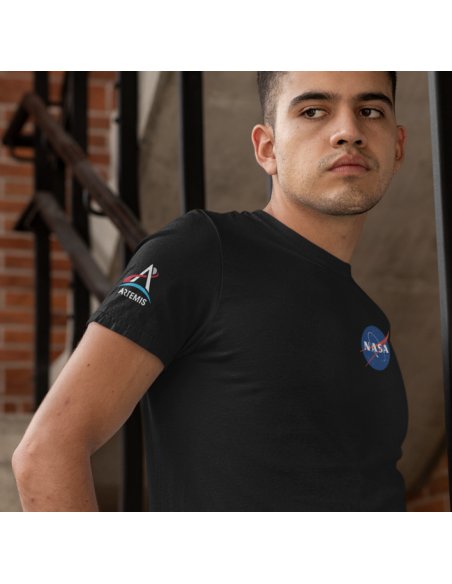 Camiseta Negra NASA - Artemis Unisex