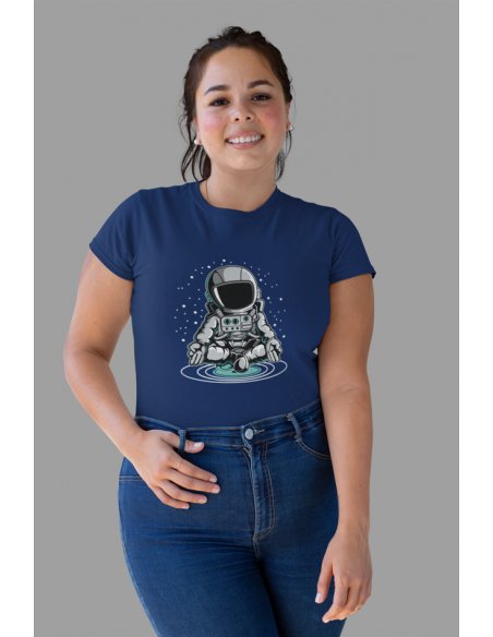 Camiseta Azul AstroYoga Dama CR