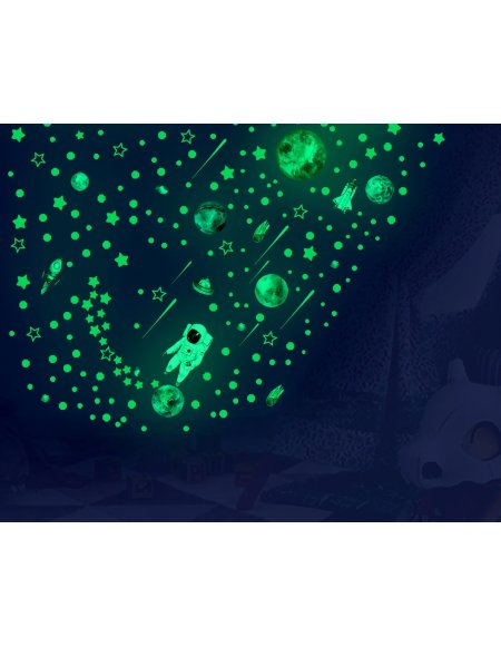 Stickers Luminosos Planetas Estrellas y Puntos
