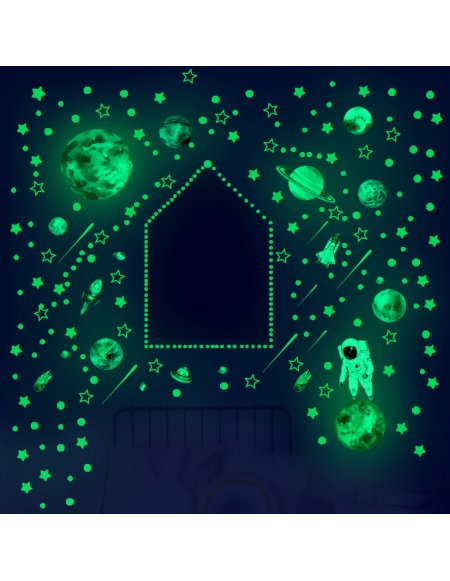 Stickers Luminosos Planetas Estrellas y Puntos