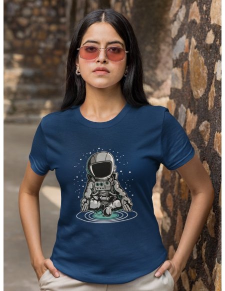 Camiseta Azul AstroYoga Dama CR