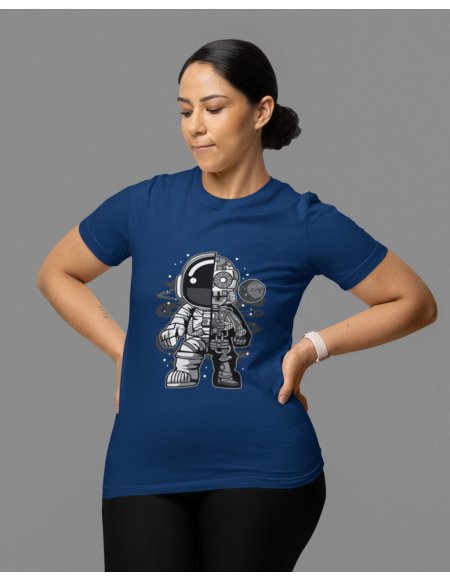 Camiseta Azul Astrobot Dama CR