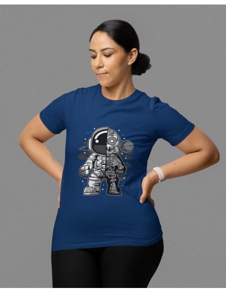Camiseta Azul Astrobot Dama CR