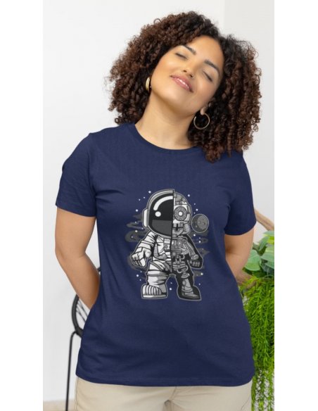 Camiseta Azul Astrobot Dama CR