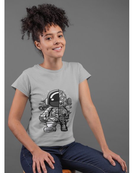 Camiseta Gris Astrobot Dama CR
