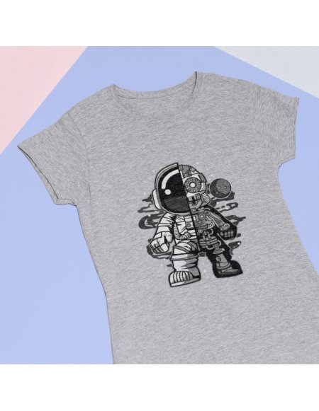 Camiseta Gris Astrobot Dama CR