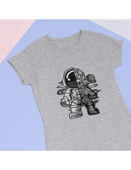 Camiseta Gris Astrobot Dama CR