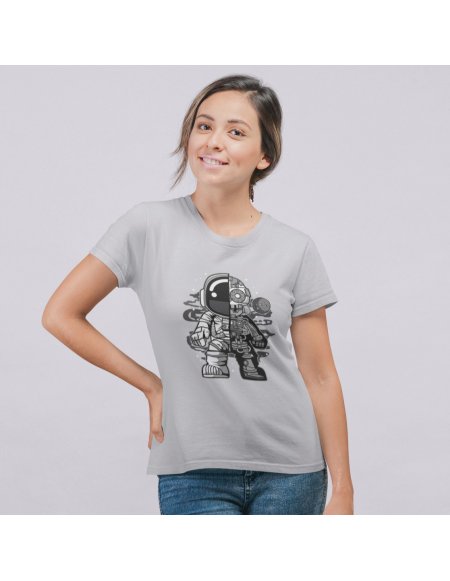 Camiseta Gris Astrobot Dama CR