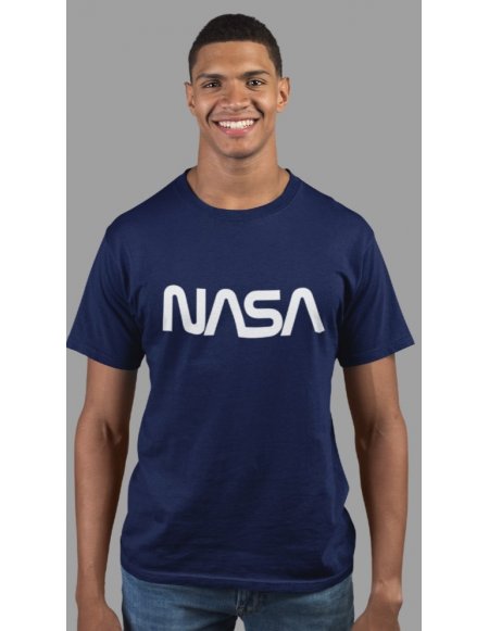 Camiseta Azul Oscuro NASA Worm Unisex