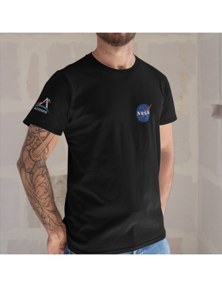 Camiseta Negra NASA - Artemis Unisex