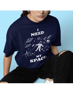 Camiseta Azul Oscuro I Need My Space Unisex