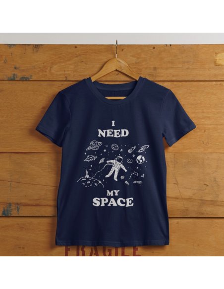 Camiseta Azul Oscuro I Need My Space Unisex
