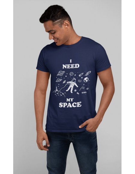 Camiseta Azul Oscuro I Need My Space Unisex