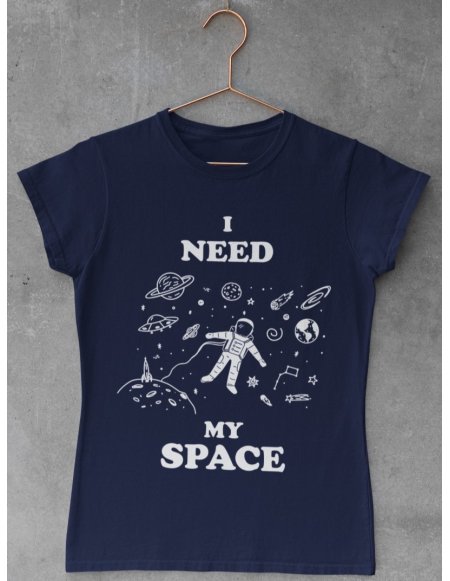 Camiseta Azul Oscuro I Need My Space Dama CR