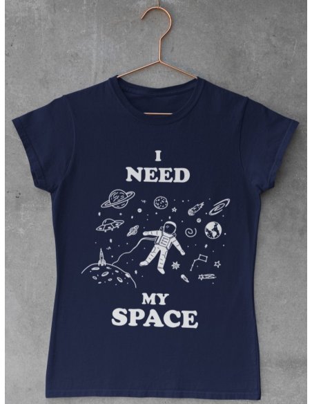 Camiseta Azul Oscuro I Need My Space Dama CR
