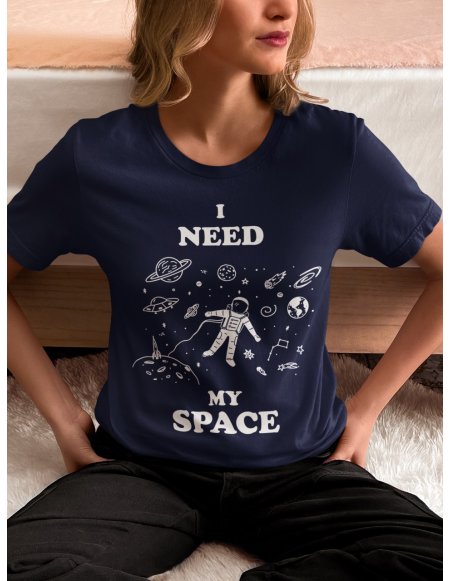 Camiseta Azul Oscuro I Need My Space Dama CR