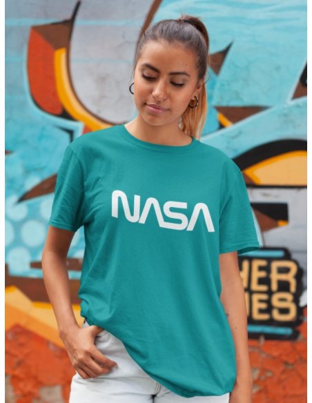 Camiseta Verde Jade NASA Worm Unisex