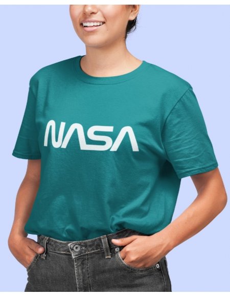Camiseta Verde Jade NASA Worm Unisex