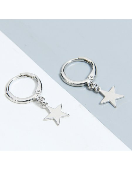 Aretes Estrellas Plateadas