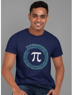 Camiseta Azul Pi Unisex