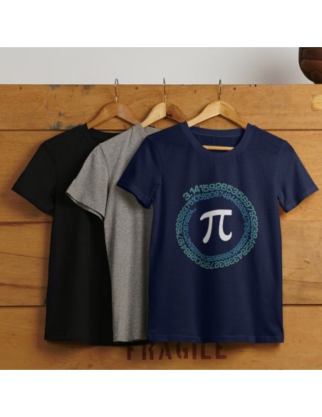 Camiseta Azul Pi Unisex