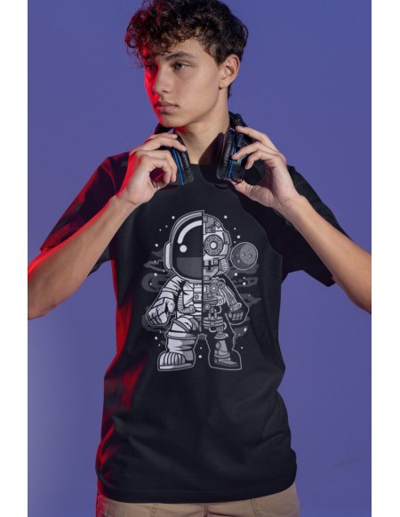 Camiseta Negra Astrobot Junior