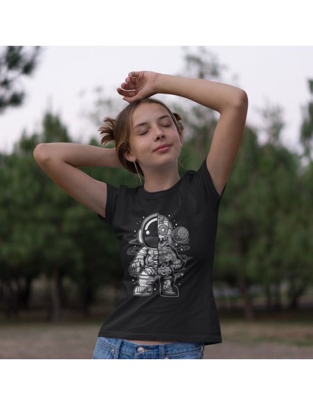 Camiseta Negra Astrobot Junior