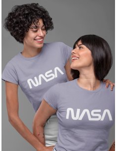 Camiseta Lila NASA Worm Dama CR