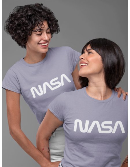 Camiseta Lila NASA Worm Dama CR