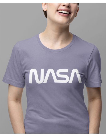 Camiseta Lila NASA Worm Dama CR