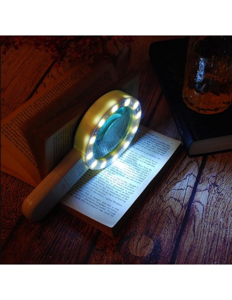 Lupa 30x - 80mm con luz LED