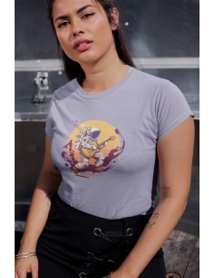 Camiseta Lila Astroguitarrista Dama CR
