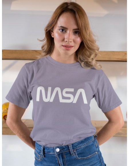 Camiseta Lila NASA Worm Dama CR
