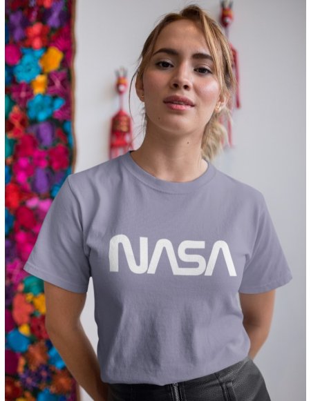 Camiseta Lila NASA Worm Dama CR