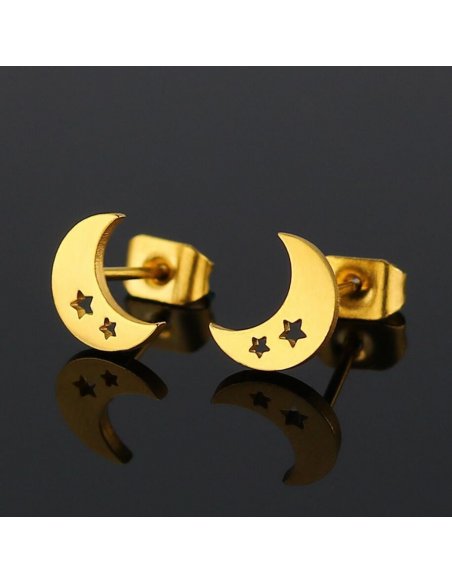 Topitos Luna con Estrellas Doradas