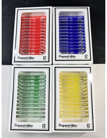 Kit de Muestras Biológicas Básicas para Microscopio 48 piezas