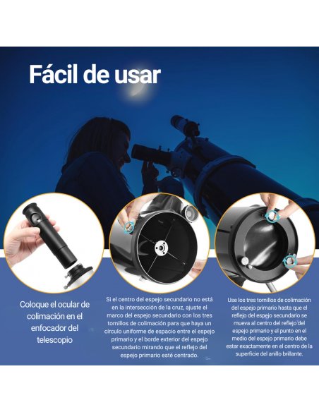 Colimador Cheshire para Telescopio Newtoniano