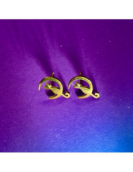 Topitos Gato en la Luna Dorados