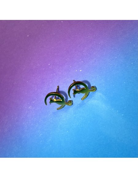 Topitos Gato en la Luna Dorados