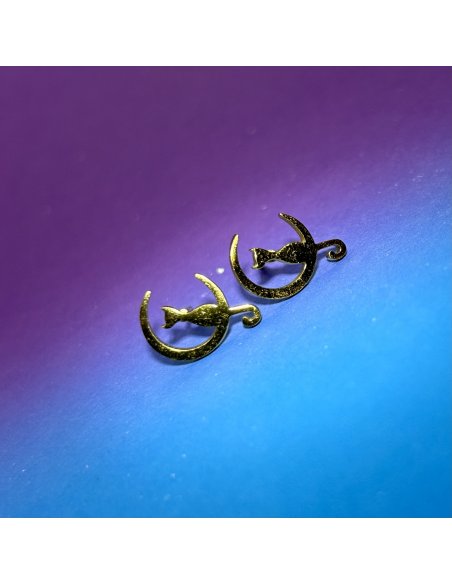 Topitos Gato en la Luna Dorados