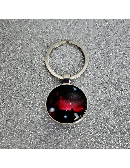Llavero Doble Cara Nebulosa Cabeza de Caballo