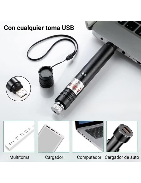 Láser Recargable de Largo Alcance