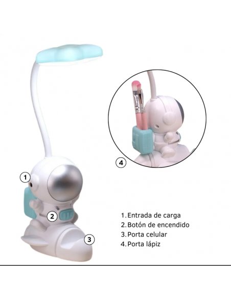 Lampara - Porta Celular Astronauta